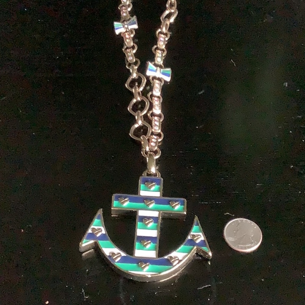 Betsey Johnson RARE Retired NWT 3” Anchor Pendant Necklace